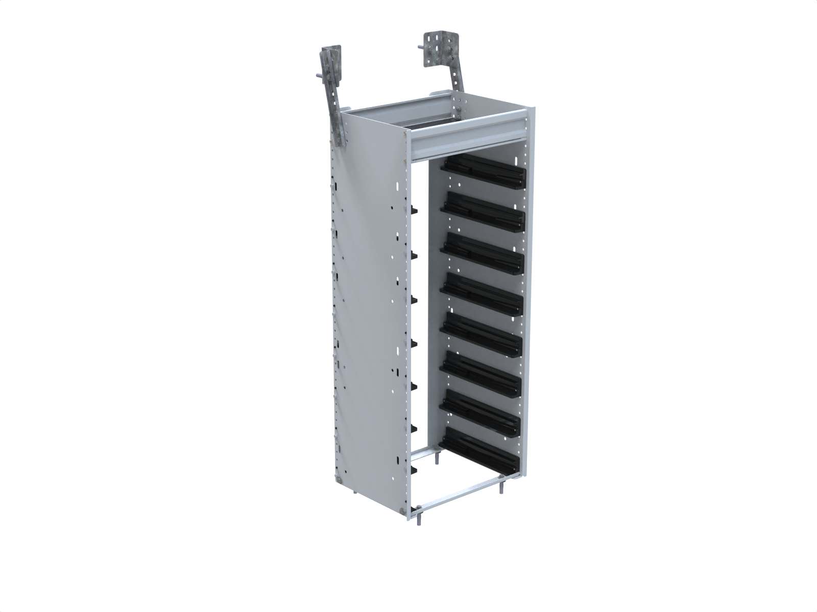 Partskeeper Parts Organizer Aluminum Storage Cabinet, 44.5" - C4-UPA00