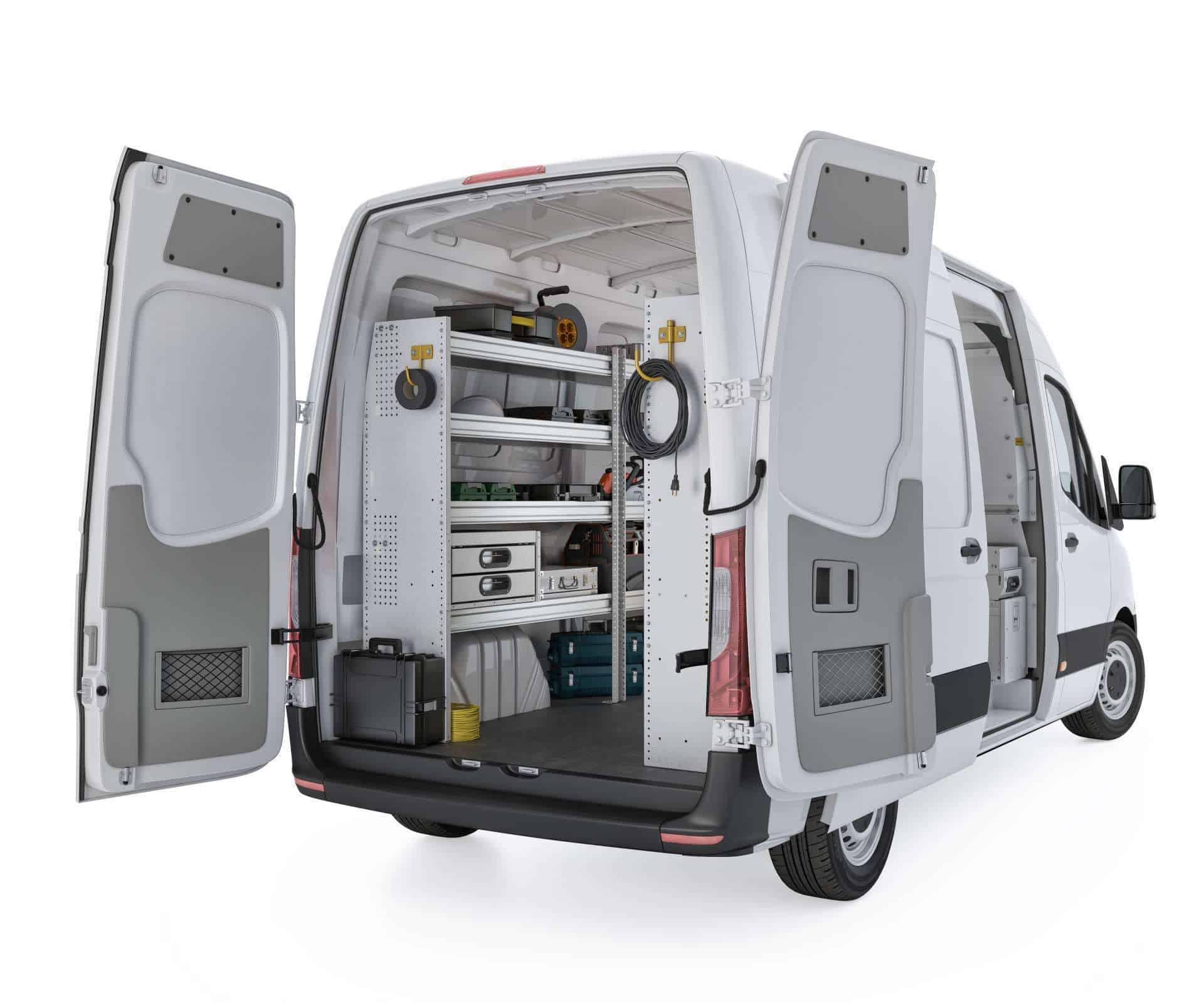 Mercedes Sprinter DHS-27 Installed Rear Driver View