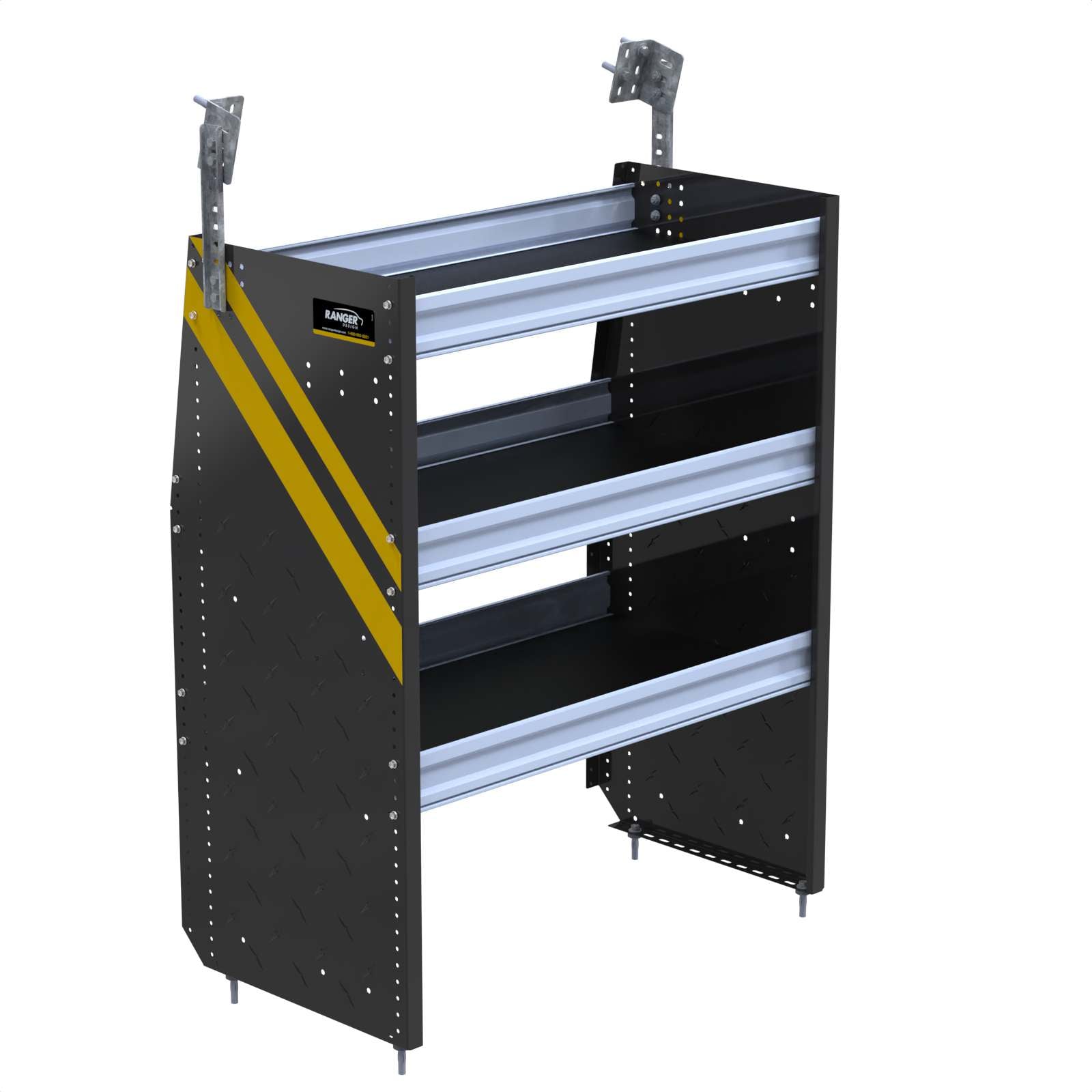 N4 Steel Shelving, 36" Wide, 3 Trays - N4-DS36-3