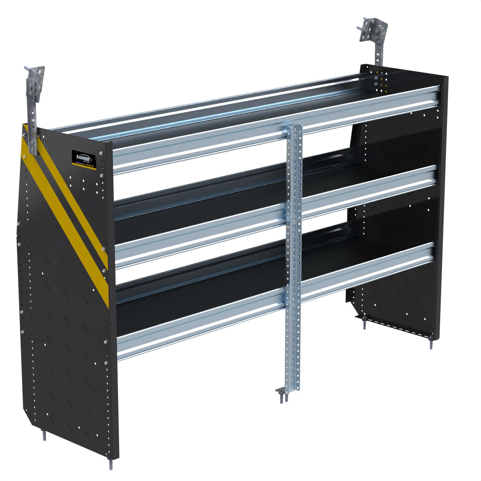 N4 Steel Shelving, 72" Wide, 3 Trays - N4-DS72-3