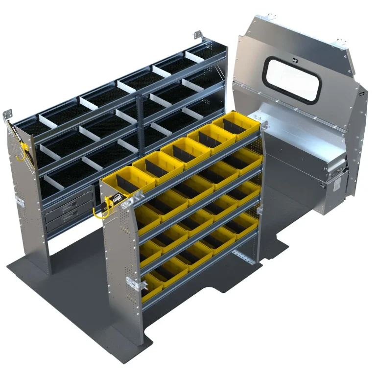 Aluminum Van Shelving Package, Ford Transit Med Roof, 148&rdquo; WB - FTM-27
