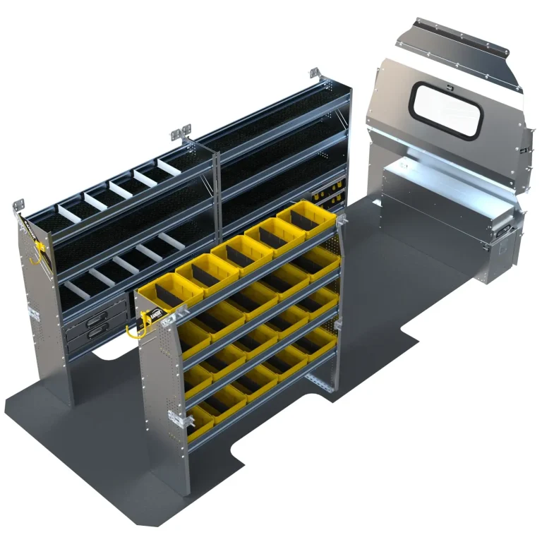 Aluminum Van Shelving Package, Mercedes Sprinter, 170&rdquo; WB - DHL-27